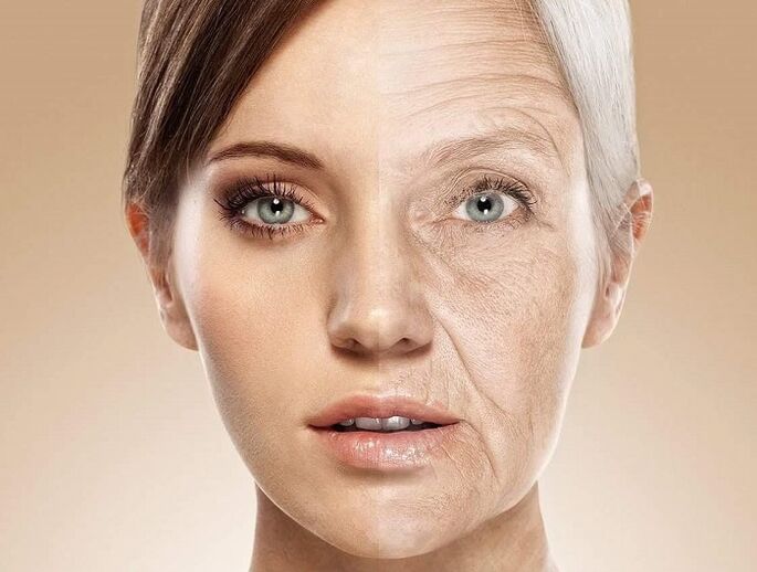 kůže obličeje před a po omlazení laserem